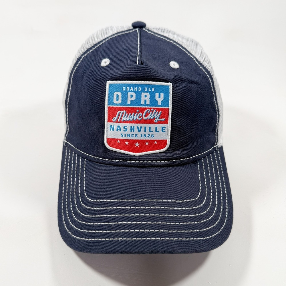 Grand Ole Opry Nashville Hat Music‎ City Sportiqe Mesh Trucker Snapback Cap Blue